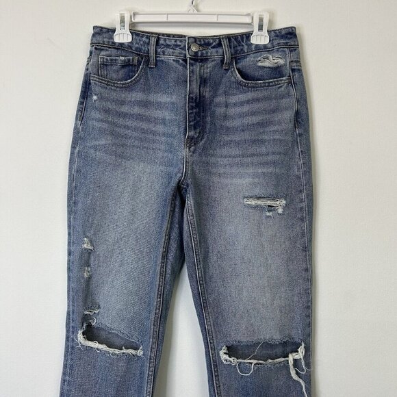 Vervet Super High Rise Beverly Slim Straight Jeans Womens Size 29 Ankle Crop - Picture 5 of 10